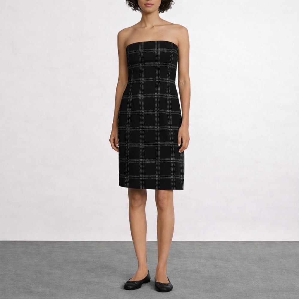 Milly Wool Cashmere Strapless Dress